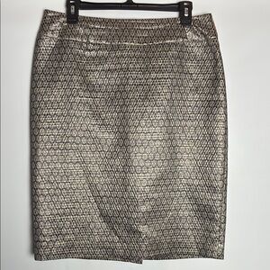 Charter Club Chic Metallic Pencil Skirt - Geometric Pattern